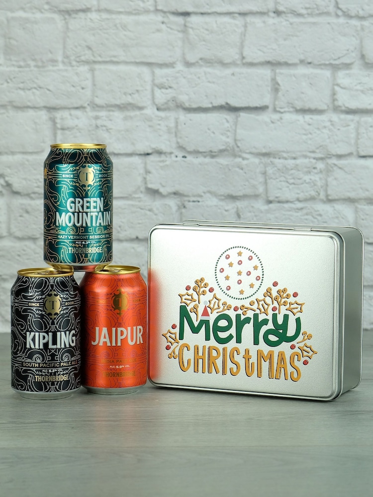 LeBonVin Thornbridge Brewery Merry Christmas Beer Gift Tin - Image 1 of 1