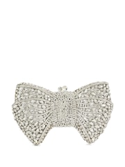 Dune London Silver Enchant Diamante Bow Bag - Image 2 of 5