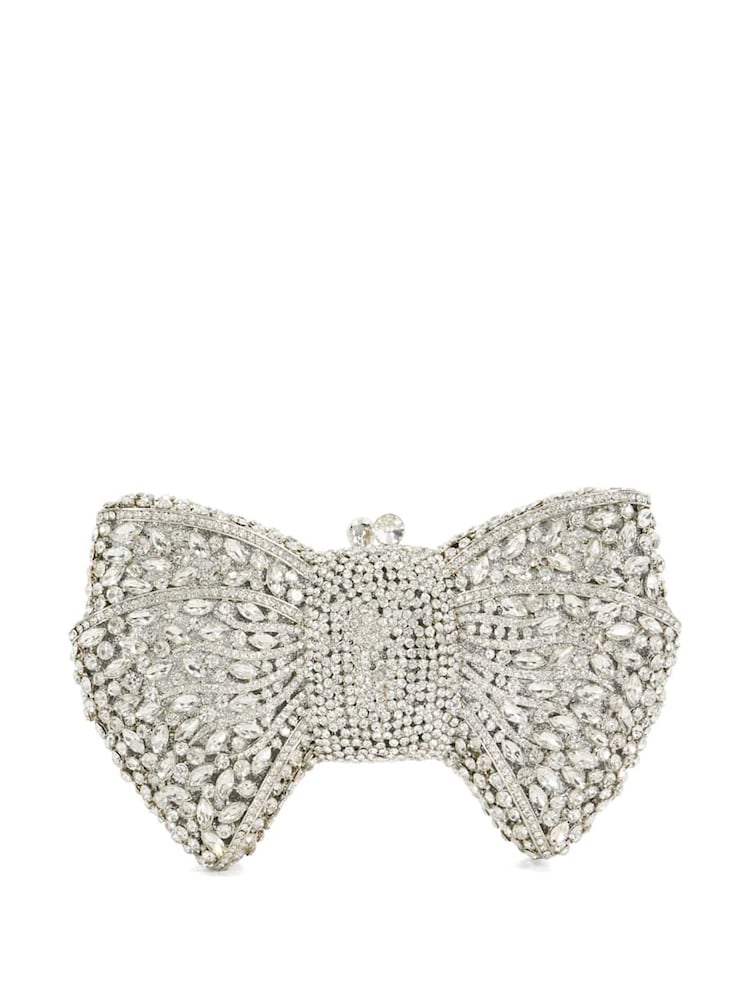 Dune London Silver Enchant Diamante Bow Bag - Image 2 of 5