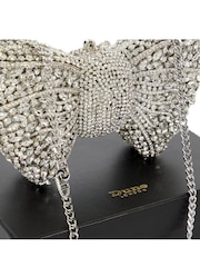 Dune London Silver Enchant Diamante Bow Bag - Image 4 of 5