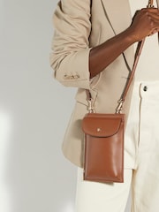 Dune London Brown Shiela Multi Purpose Phone Case Bag - Image 1 of 5