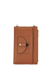 Dune London Brown Shiela Multi Purpose Phone Case Bag - Image 3 of 5