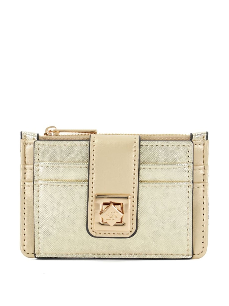 Gold - Dune London Karra Turn Lock Card Holder Wallet - Bild 1 von 5