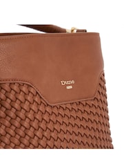 Dune London Brown Dinidelphie Medium Woven Grab Bag - Image 5 of 5