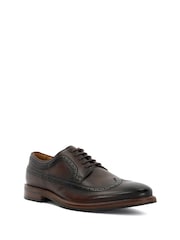 rjava - Dune London Steeles Burnished gležnjar z luknjičastim vzorcem in vezalkami čevlji - Slika 3 iz 6