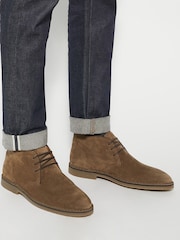 Dune London Tan Brown Cashed Chukka Boots - Image 1 of 6
