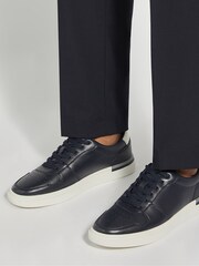 Dune London Blue Tycon Stripe Sole Sneakers - Image 1 of 6