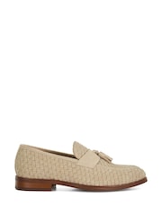 Dune London Cream Sevilles Woven Tassle Loafers - Image 2 of 6