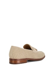 Dune London Cream Sevilles Woven Tassle Loafers - Image 4 of 6