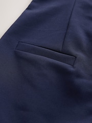 Navy Blue Square Neck Gold Button Mini Dress - Image 3 of 3