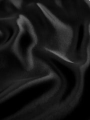 Black Satin Cowl Neck Strappy Tie Back Midi Slip Dress - Image 9 of 9