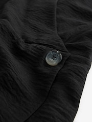 Schwarz - Sleeveless V-Neck Waistcoat Pleated Skirt Midi Dress - Bild 8 von 9