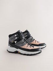 Grey Leather Forever Comfort® Vibram Sole Waterproof Lace Up Hiker Boots - Image 1 of 5