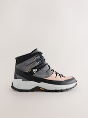 Grey Leather Forever Comfort® Vibram Sole Waterproof Lace Up Hiker Boots - Image 2 of 5