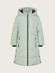 Monsoon Green Hooded Longline Puffer Coat - Image 2 of 4