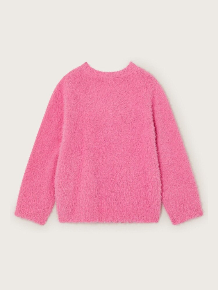 Monsoon Pink Embroidered Christmas Tree Jumper - Image 3 of 4