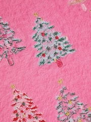 Monsoon Pink Embroidered Christmas Tree Jumper - Image 4 of 4