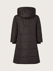 Monsoon Black Hooded Longline Puffer Coat - Image 2 of 3