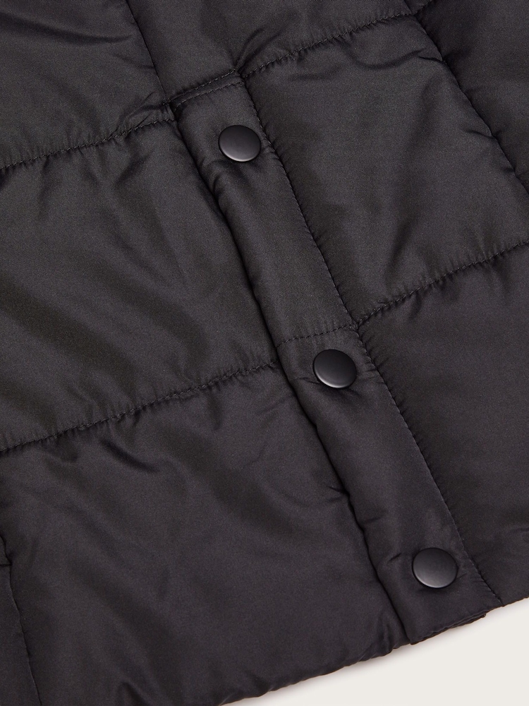 Monsoon Black Hooded Longline Puffer Coat - Image 3 of 3