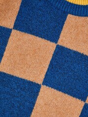 Monsoon Blue Checkerboard Knit Jumper - Image 3 of 3