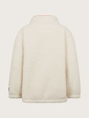 Monsoon Cream Landscape Print Half-Zip Fleece - Image 2 of 3