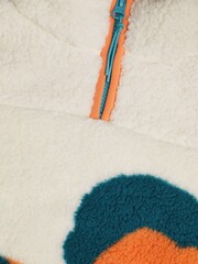 Monsoon Cream Landscape Print Half-Zip Fleece - Image 3 of 3