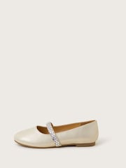 Monsoon Gold Bling Strap Ballet Flats - Image 2 of 3