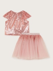 Monsoon Pink Sequin Top And Tutu Skirt Set - Image 2 of 3