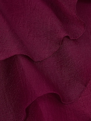 Monsoon Red Mabel Embroidered Velvet Ruffle Dress - Image 3 of 3