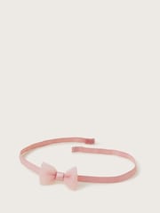 Monsoon Pink Baby Ruffle Flats and Bow Headband Set - Image 3 of 3