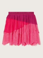Monsoon Pink Tier Pleated Mesh Skirt - Image 2 of 4
