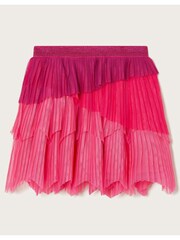 Monsoon Pink Tier Pleated Mesh Skirt - Image 3 of 4