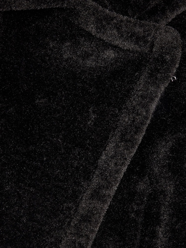 Monsoon Black Faux Fur Aviator Jacket - Image 3 of 3 Monsoon Black Faux Fur Aviator Jacket - Image 3 of 3