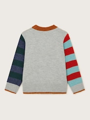 Monsoon Grey Fox Colourblock Crew Neck Jumper - Image 3 of 4