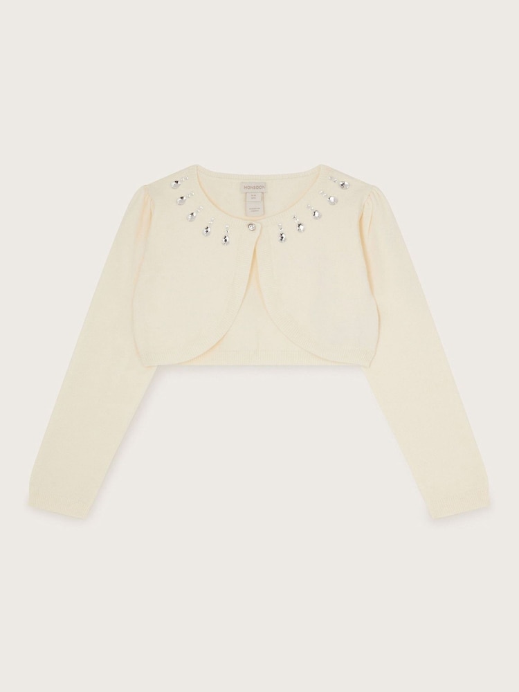 Monsoon Maisie Diamante Trim pletena jopa - Slika 1 iz 3