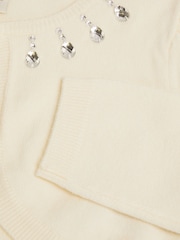 Monsoon Maisie Diamante Trim pletena jopa - Slika 3 iz 3
