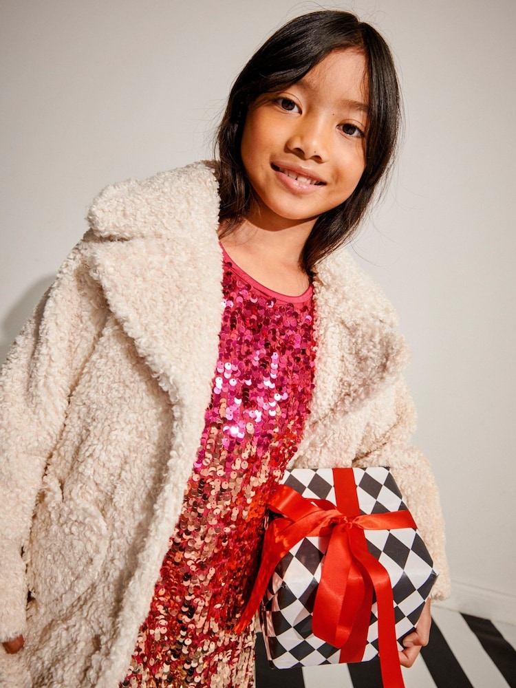 Monsoon Cream Heart Pocket Borg Coat - Image 2 of 6