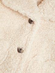 Monsoon Cream Heart Pocket Borg Coat - Image 6 of 6