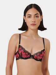Bluebella Pink Vivienne Plunge Underwired Two-Tone Floral Embroidery Bra - Image 1 of 6