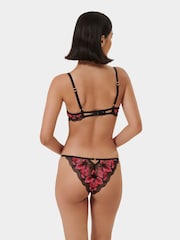 Bluebella Pink Vivienne Plunge Underwired Two-Tone Floral Embroidery Bra - Image 3 of 6