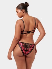 Bluebella Pink Vivienne Plunge Underwired Two-Tone Floral Embroidery Bra - Image 5 of 6