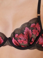 Bluebella Pink Vivienne Plunge Underwired Two-Tone Floral Embroidery Bra - Image 6 of 6