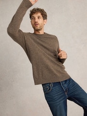 White Stuff Natural Lambswool Crew Neck Jumper - Image 3 of 6