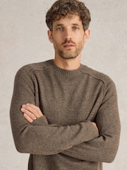 White Stuff Natural Lambswool Crew Neck Jumper - Image 4 of 6