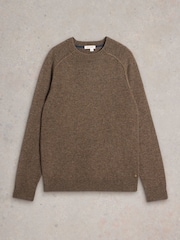 White Stuff Natural Lambswool Crew Neck Jumper - Image 5 of 6