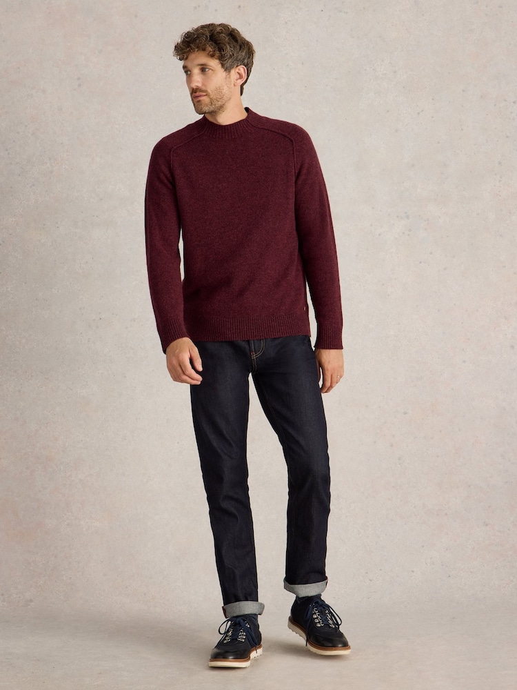 White Stuff Pullover aus Lammwolle mit Stehkragen - Bild 1 von 6