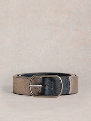 White Stuff Metallic Reversible Leather Belt - Image 1 of 3
