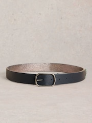 White Stuff Metallic Reversible Leather Belt - Image 2 of 3