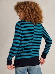 White Stuff Green Maggie V-Neck Jumper - Image 2 of 6
