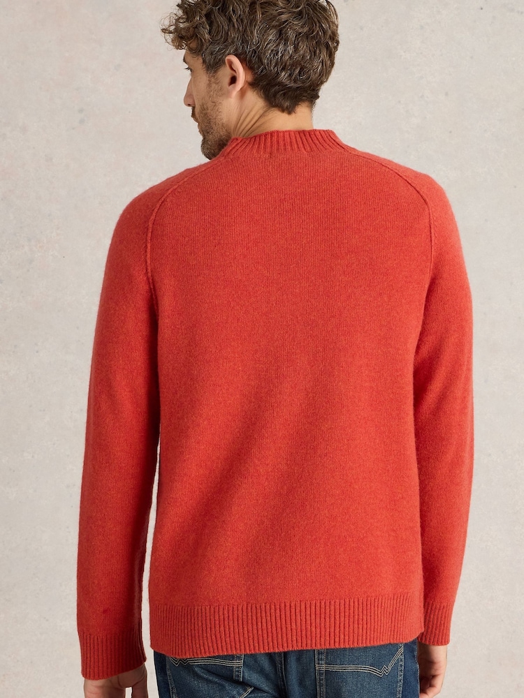 White Stuff Red Lambswool Mock Neck Jumper - Image 2 of 6 White Stuff Red Lambswool Mock Neck Jumper - Image 2 of 6